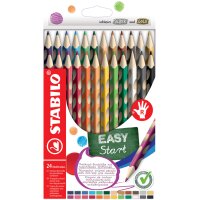 STABILO Dreikant-Buntstifte EASYcolors R, 24er Kartonetui