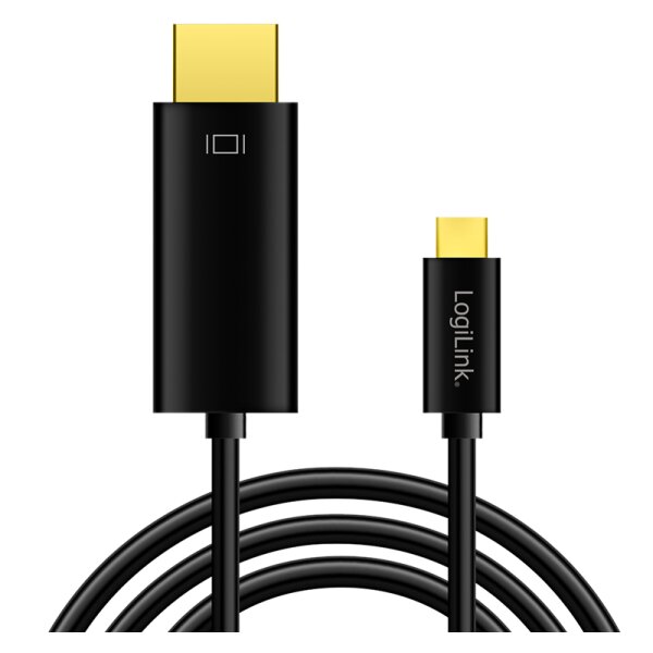 LogiLink USB-C - HDMI-Anschlusskabel, 3,0 m, schwarz