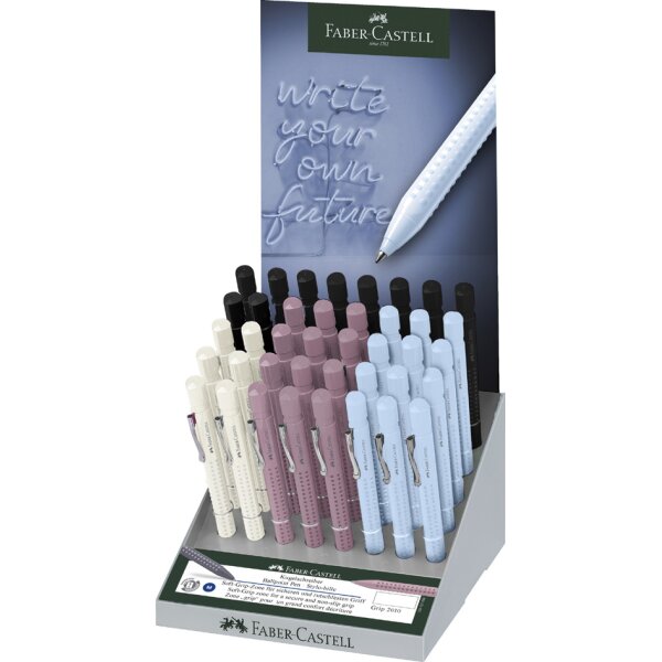 FABER-CASTELL Stylo-bille rétractable GRIP 2010, présentoir