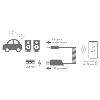 LogiLink Récepteur audio Bluetooth 5.3 pour véhicule, noir