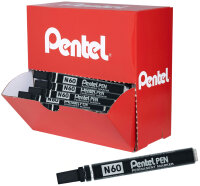 Pentel Marqueur permanent N60, Pack promo 30+6 GRATUIT, noir