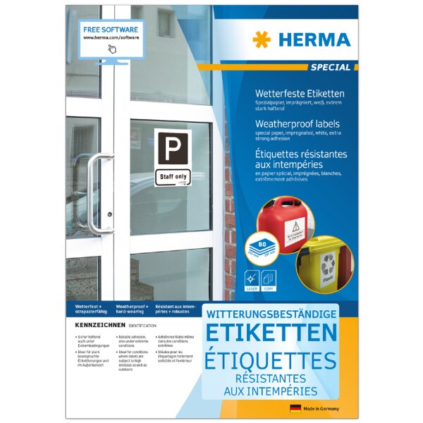 HERMA Witterungsbest&auml;ndige Etiketten SPECIAL, 99,1 x 67,7 mm