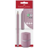 FABER-CASTELL Bleistift Jumbo GRIP Set, hellblau, Blister