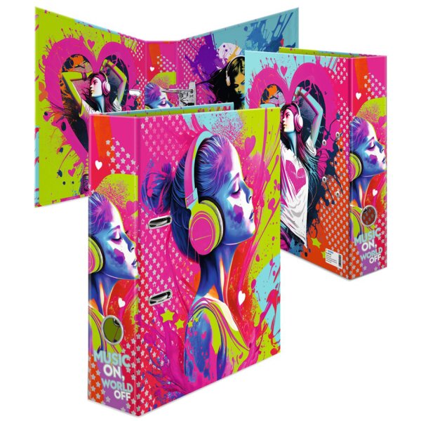 HERMA Classeur à motifs Music Girl, A4, 70 m