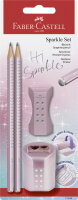FABER-CASTELL Kit décriture GRIP SPARKLE, rosé