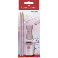 FABER-CASTELL Kit décriture GRIP SPARKLE, rosé