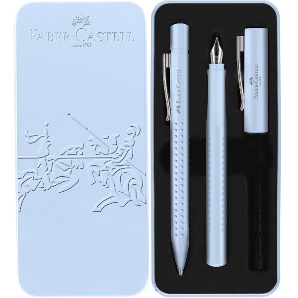 FABER-CASTELL Set d&eacute;criture GRIP 2010 Harmony, bleu ciel