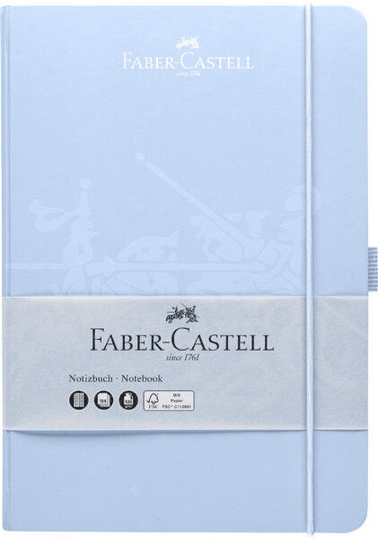 FABER-CASTELL Notizbuch, DIN A5, kariert, hellblau