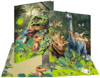 HERMA Eckspannermappe "Dino World", Karton, DIN A4