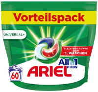 ARIEL Waschmittel Pods All-in-1 Pods Universal+, 60 WL