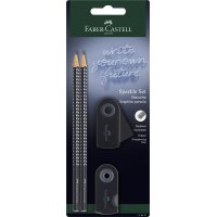 FABER-CASTELL Kit décriture GRIP SPARKLE, bleu ciel