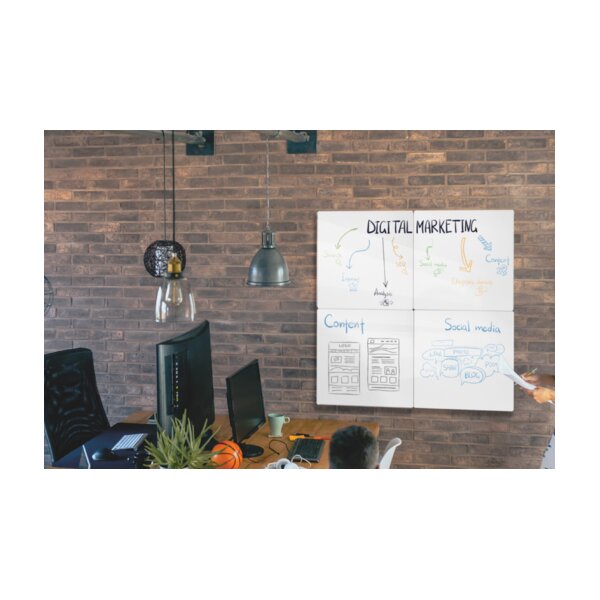 nobo Weisswandtafel, Stahl, 450 x 450 mm, weiss