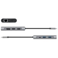 LogiLink Docking station USB 3.2 (gén.1), USB-C, 8...