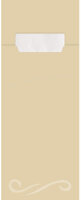HYGOSTAR Pochette à couverts Classic, plié 1/8, crème/blanc