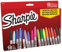 Sharpie Permanent-Marker FINE, 18er BIG PACK "Red"