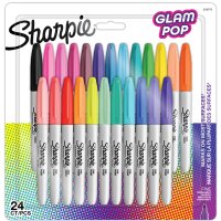 Sharpie Marqueur permanent FINE Glam Pop, blister de 24