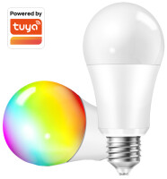 LogiLink Wi-Fi Smart LED-Lampe, Tuya kompatibel, E27, weiss