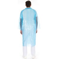 HYGOSTAR Blouse visiteur avec boutons pression, bleu