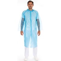 HYGOSTAR Blouse visiteur avec boutons pression, bleu