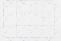 HEYDA Blanko-Puzzle, 12 Teile, 350 x 500 mm, weiss