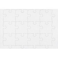 HEYDA Blanko-Puzzle, 12 Teile, 350 x 500 mm, weiss