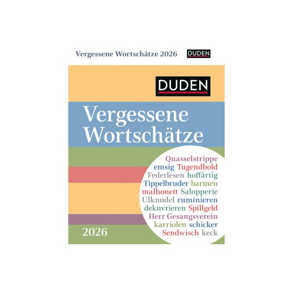 HARENBERG Abreisskalender 2026 3310079+26 Duden Wortschätze DE 11x14cm