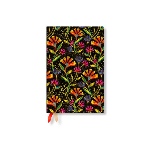 PAPERBLANKS Agenda Wildblumen Mini 26/27 DD1725-8 1W/2S 18M DE HOR HC 9.5x14cm