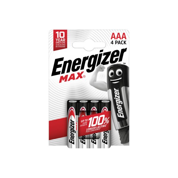 ENERGIZER Batterien Max AAA 1.5V E303325600 LR03/AM4 4 St&uuml;ck