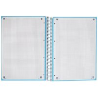 OXFORD Carnet à spirales carreaux A4+ 400107010 bleu pastelle 80 feuilles