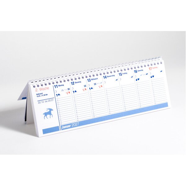 HEYNE Mondplaner 2027 9783453239753 1W/2S DE 32x10.7cm