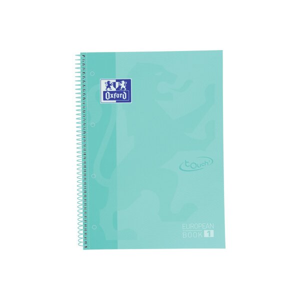 OXFORD Carnet à spirales A4+ 400138326 ligné menthe pastel 80 flls.