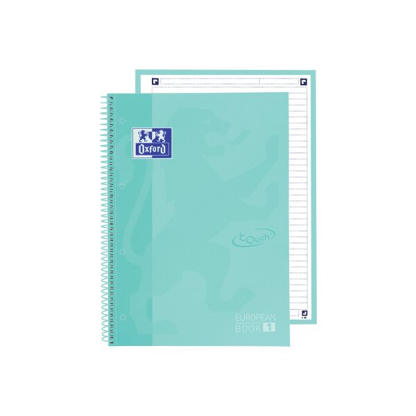 OXFORD Carnet à spirales A4+ 400138326 ligné menthe pastel 80 flls.