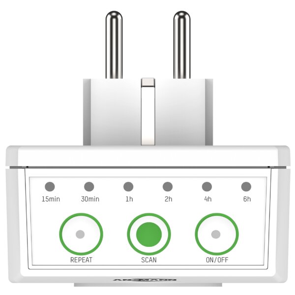 ANSMANN Energiespar-Steckdose AES1.3, zeitgesteuert, weiss