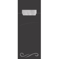 HYGOSTAR Pochette à couverts Classic, bordeaux/blanc