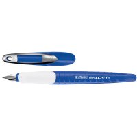 herlitz Stylo plume my.pen, largeur de plume: L, bleu/blanc