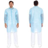 HYGONORM Blouse visiteur Light avec boutons pression, bleu