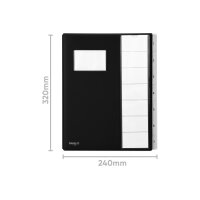 BIELLA Pultmappe Pronto A4 32040702U schwarz 7-teilig