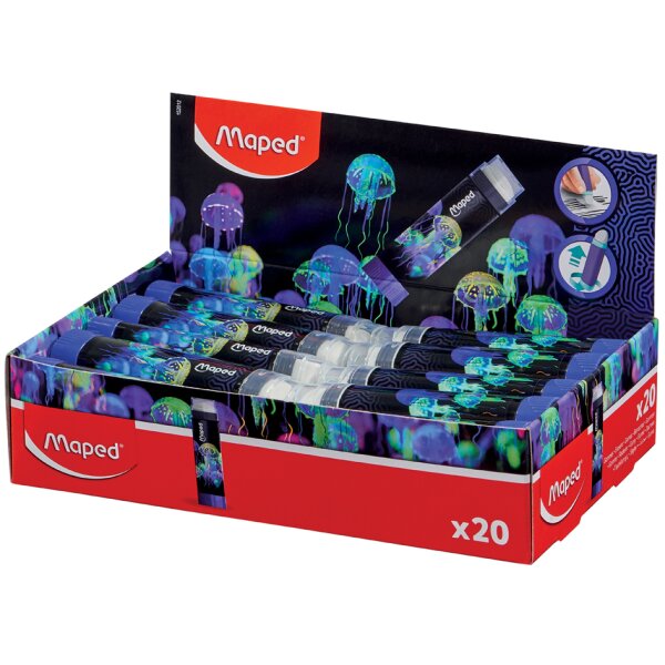 Maped Gomme en plastique DEEPSEA PARADISE, présentoir de 20