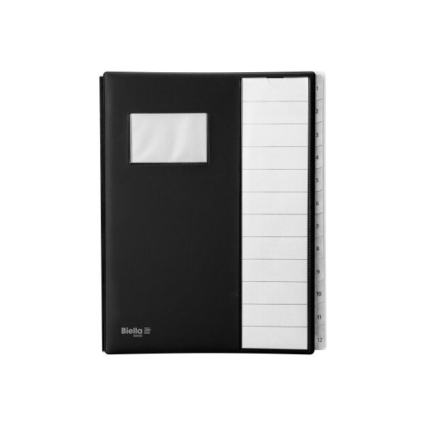 BIELLA Classeur trieur Pronto A4 32041202U noir 12 compartiments