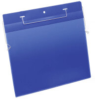 DURABLE Drahtbügeltasche, A4 quer, blau