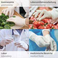 HYGONORM Gants en Latex GRIP LIGHT, XL, blanc