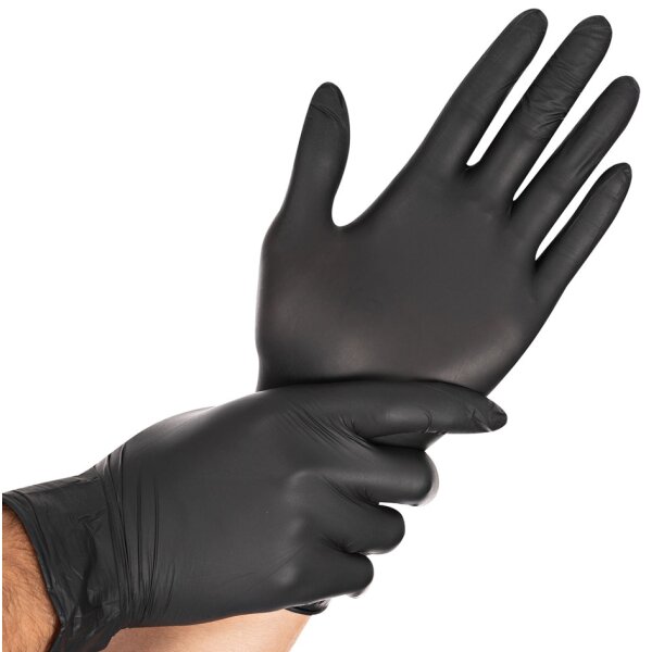 HYGOSTAR Nitril-Handschuh Safe Light, XL, schwarz, puderfrei