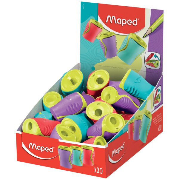 Maped Taille-crayon Boogy, en plastique, présentoir de 30