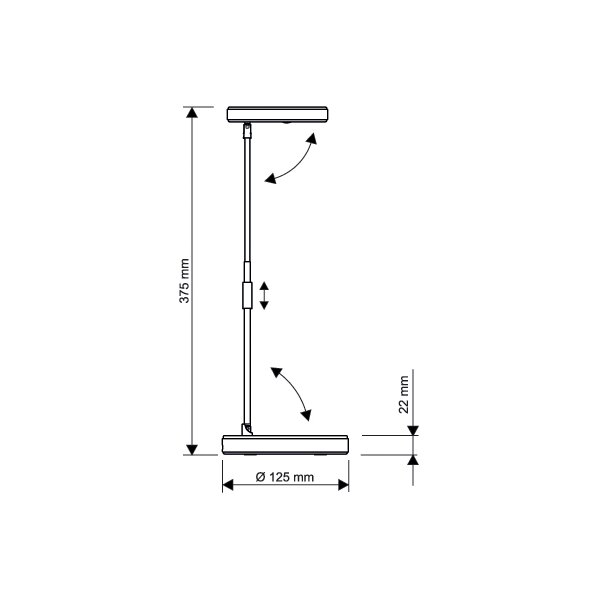 MAUL LED-Tischleuchte MAULpuck, Standfuss, weiss