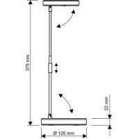 MAUL Lampe de bureau à LED MAULpuck, socle, blanc
