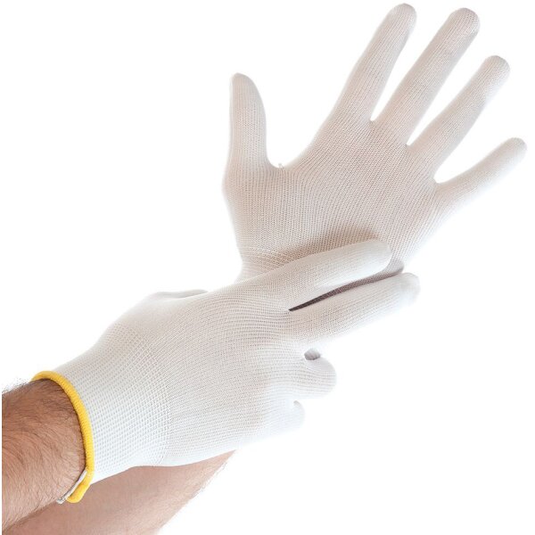 HYGOSTAR Feinstrickhandschuh Ultra Flex, aus Nylon, XL, weiss