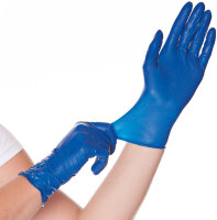 HYGOSTAR Gant en latex Soft Blue, L, sans poudre, bleu