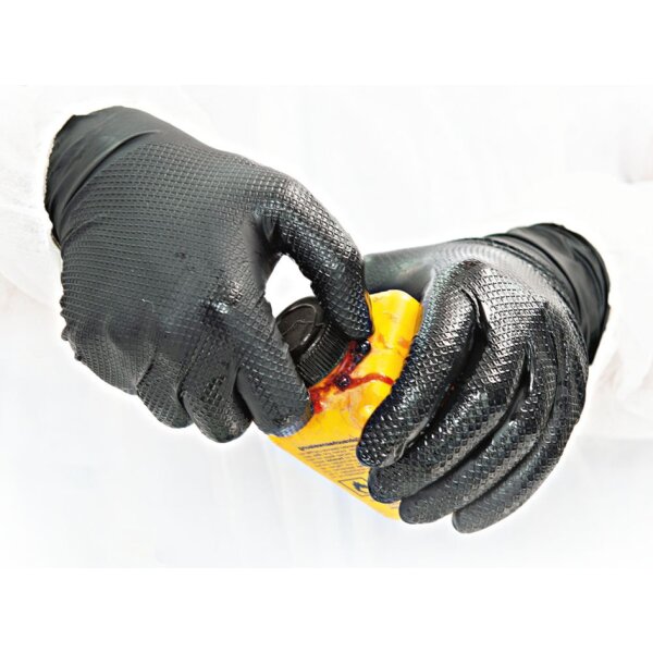 HYGOSTAR Gant en nitrile POWER GRIP LONG, M, noir