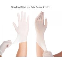 HYGOSTAR Gant en nitrile SAFE SUPER STRETCH, XL, blanc