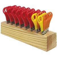 WESTCOTT Bloc pour ciseaux, bois, garni, incl. 32 paires